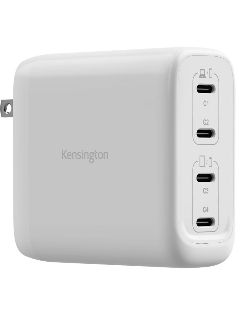Kensington 140W USB‑C GaN Power Adapter, 4‑Port Fast Charger with Power Delivery